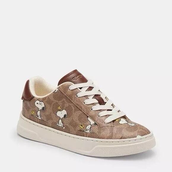 NEW Limited Coach X Peanuts Woman CBZ77 Sneaker Signature Canvas Shoes US 7 - Picture 6 of 9